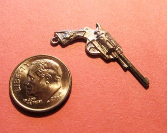 Twenty Pewter Pistol Gun Charms