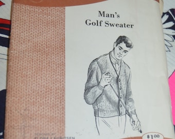 Sew Knit n Stretch 115 Mans Golf Sweater Sewing Pattern - UNCUT - Size S M L XL