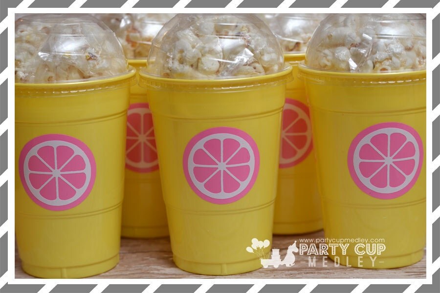 Pink Lemonade Party CupsLemonade Stand Party CupsSet of 12