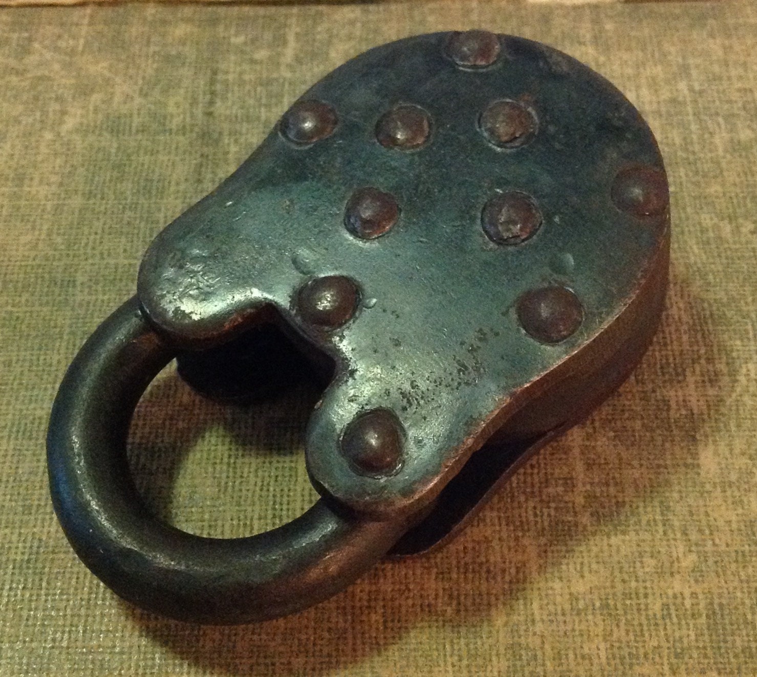 antique cast iron padlock lock no key industrial hardware antique cast iron padlock lock no key industrial hardware