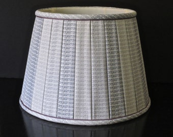 Handsewn linen print lampshade