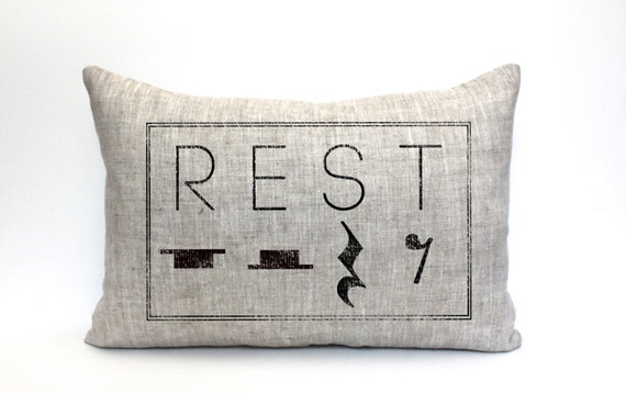 rest grey decorative pillow