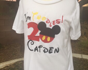Im twodles birthday shirt. 2nd birthday, mickey, minnie, disney customize shirt outfit
