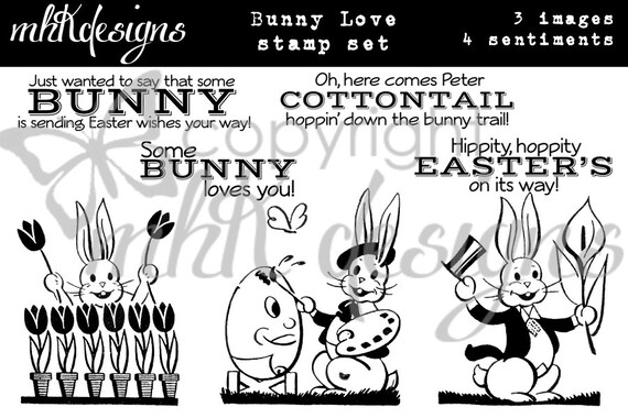 Bunny Love Digital Stamp Set