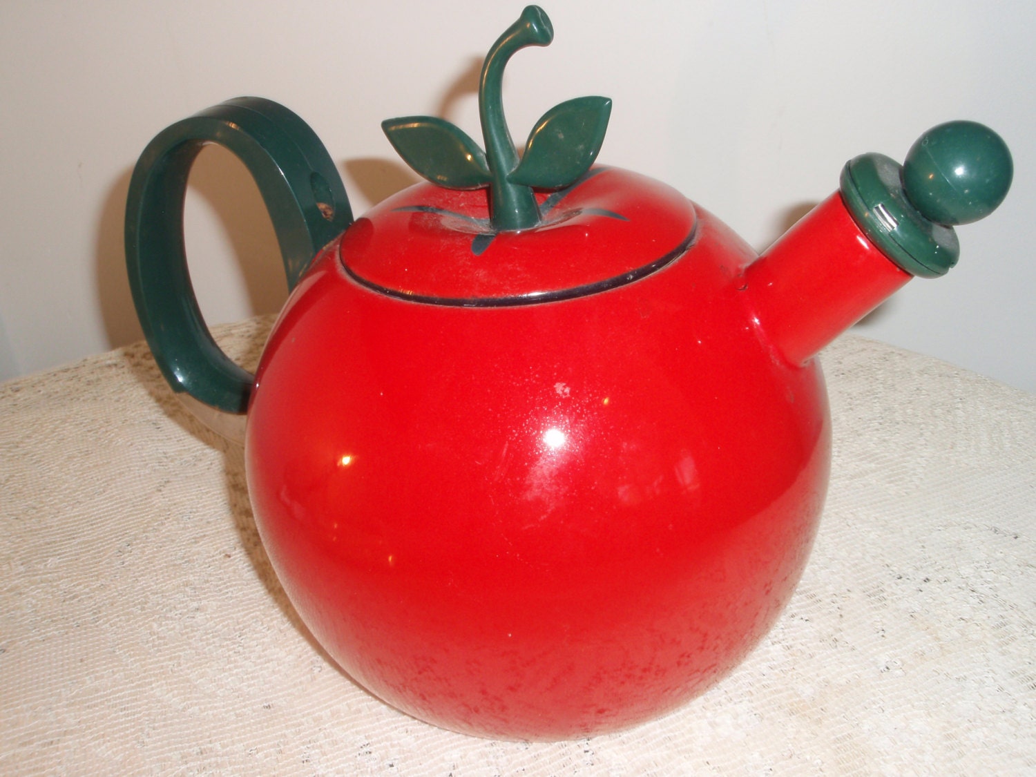 Vintage Apple Teakettle Vintage Enamel TeakettleEnamel Tea