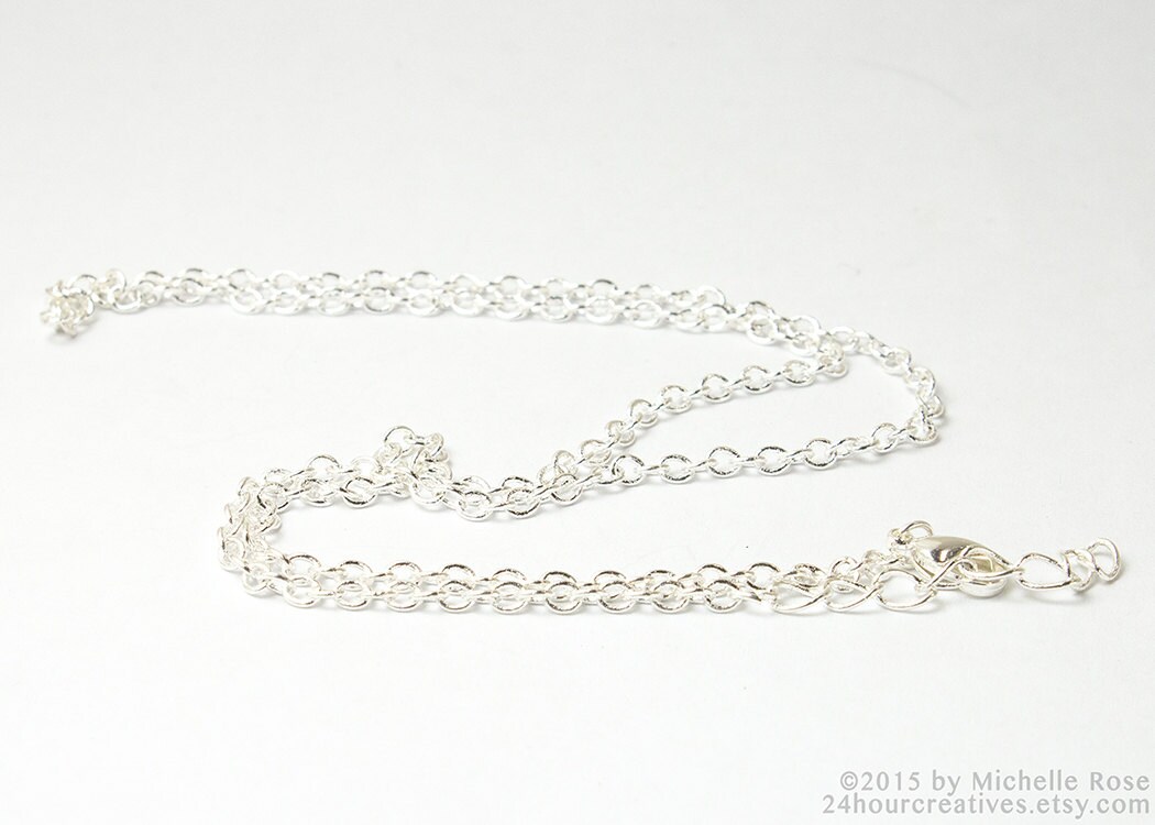 18 Silver Plated Chain 2.5mm Cable Chain Economical