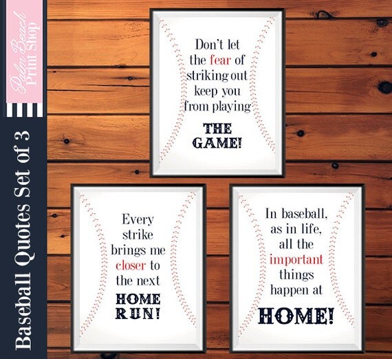Baseball Quotes Wall Art Baseball Nursery Decor Printable