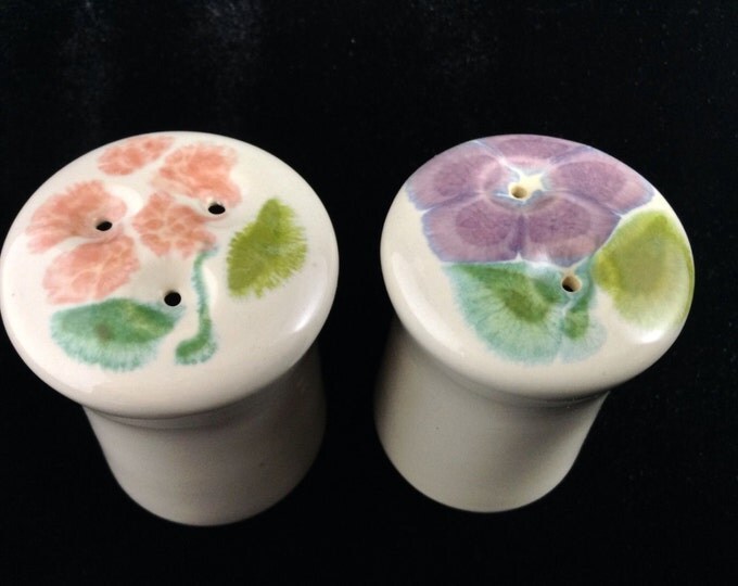 Vintage Franciscan Floral Salt and Pepper Shakers, Mid Century Franciscan Ware Shaker Set, Vintage Salt and Pepper Pottery