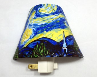 Starry Night Van Gogh Night Light / House Warming / Gift Idea / Bedroom / Plug In Night Light / Home Decor / Famous Artists / Vincent