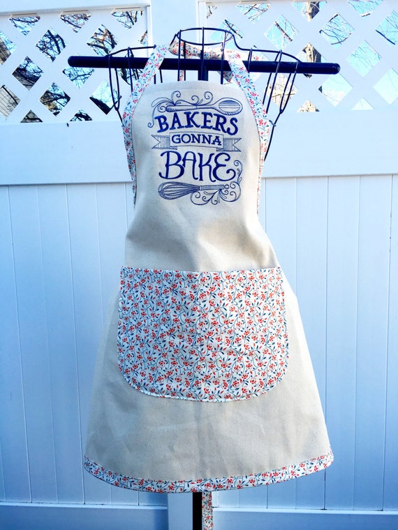 Baker's Apron Bakers Gonna Bake Embroidered Apron Full