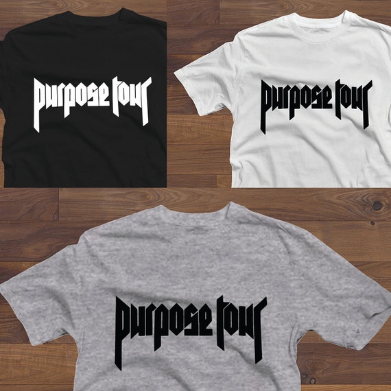 UNISEX Purpose Tour merch T shirt gray black by TheGoldenLabel