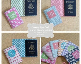 Personalized Passport Cover - Heavy Vinyl with Cardstock Insert - Fits US Passport - You Choose the Colors, Design, & Personalization Style