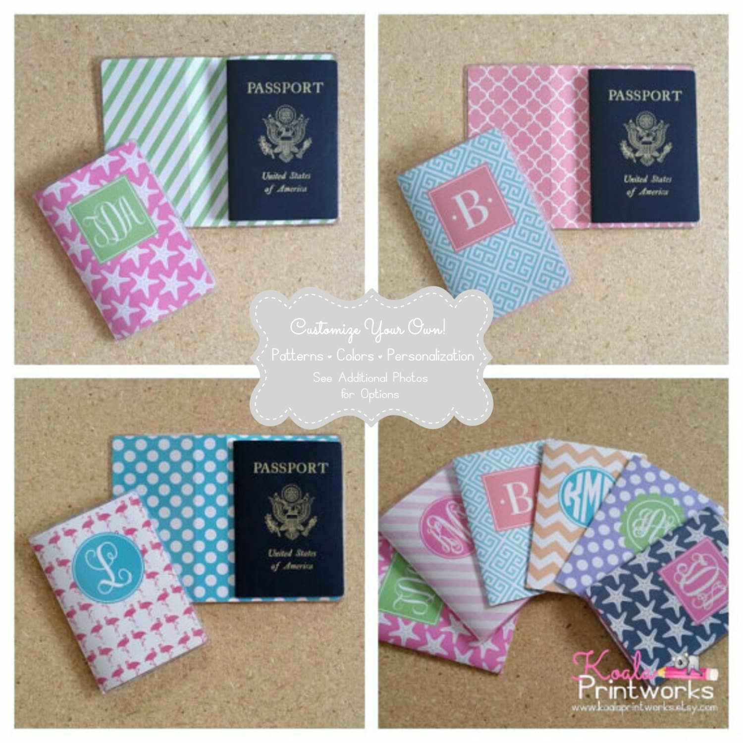Personalized Passport Cover Heavy Vinyl with Cardstock