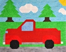 Popular items for truck quilt pattern on Etsy