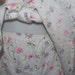 Vintage 1960's Sears Flannel Foot Pajamas Footed Women's 36 White Pink Purple Floral