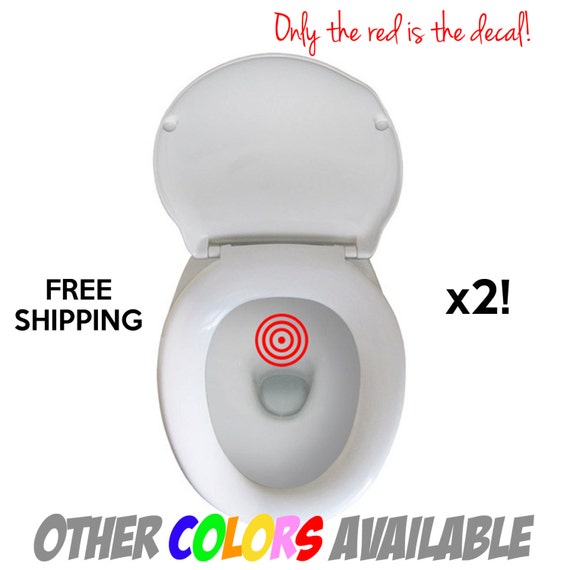 2 Toilet Potty Training Bullseye Target for Boys Men by ViciVinyl