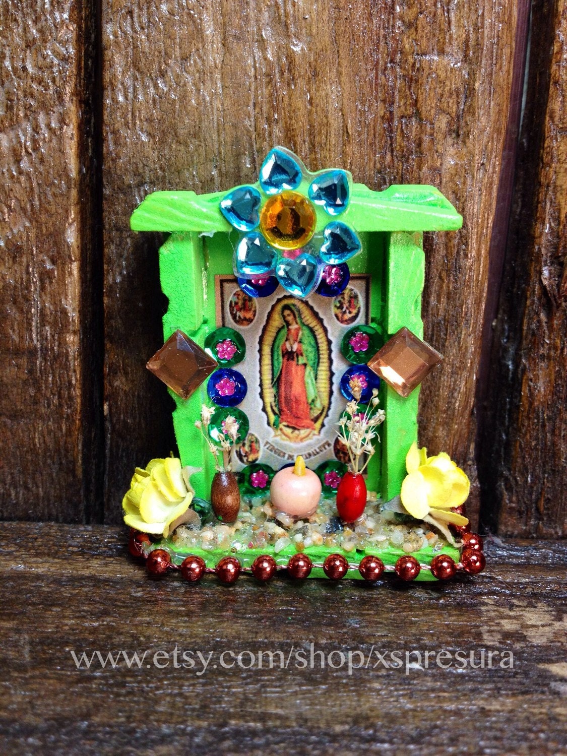 Virgin-Guadalupe-Handmade-Altar / by XSpresura on Etsy