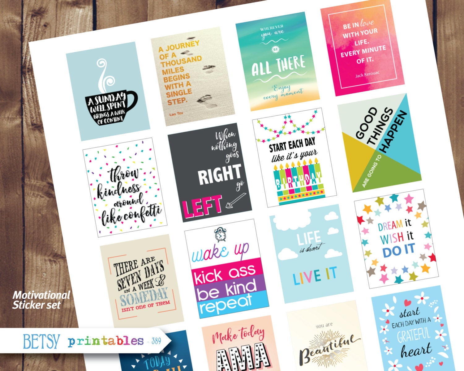 inspirational planner stickers printable life quotes