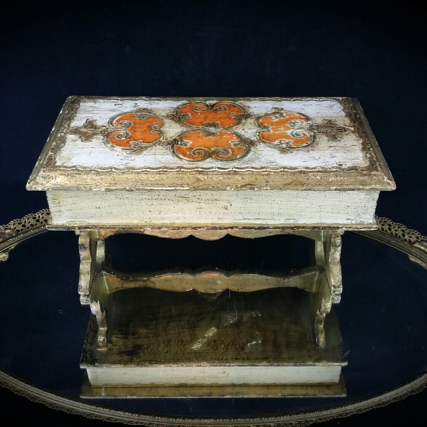 Wooden Italian Jewelry Box Wood Trinket Box by OldGLoriEstateSale