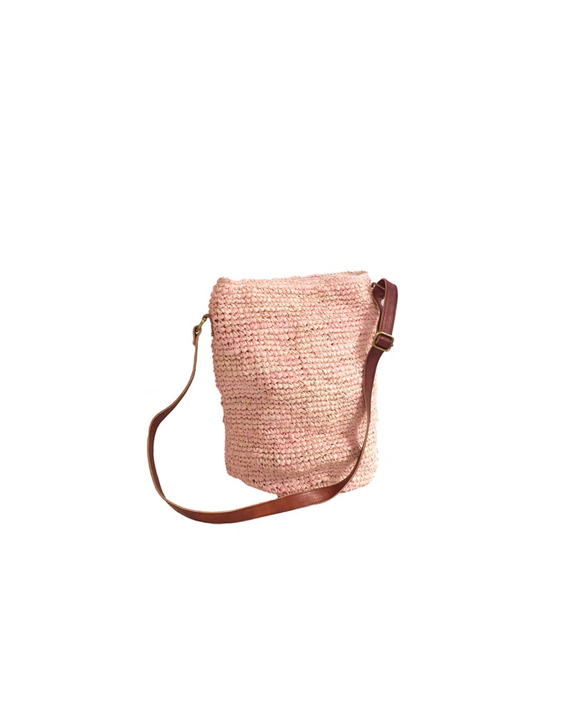 pink raffia bag