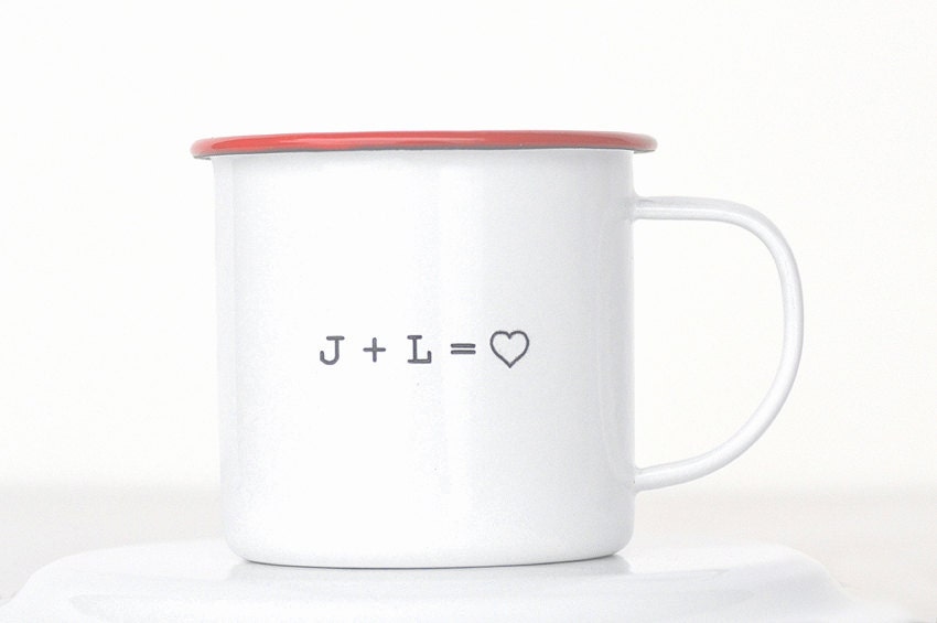 Personalized enamel mug... Custom by MeriwetherOfMontana on Etsy