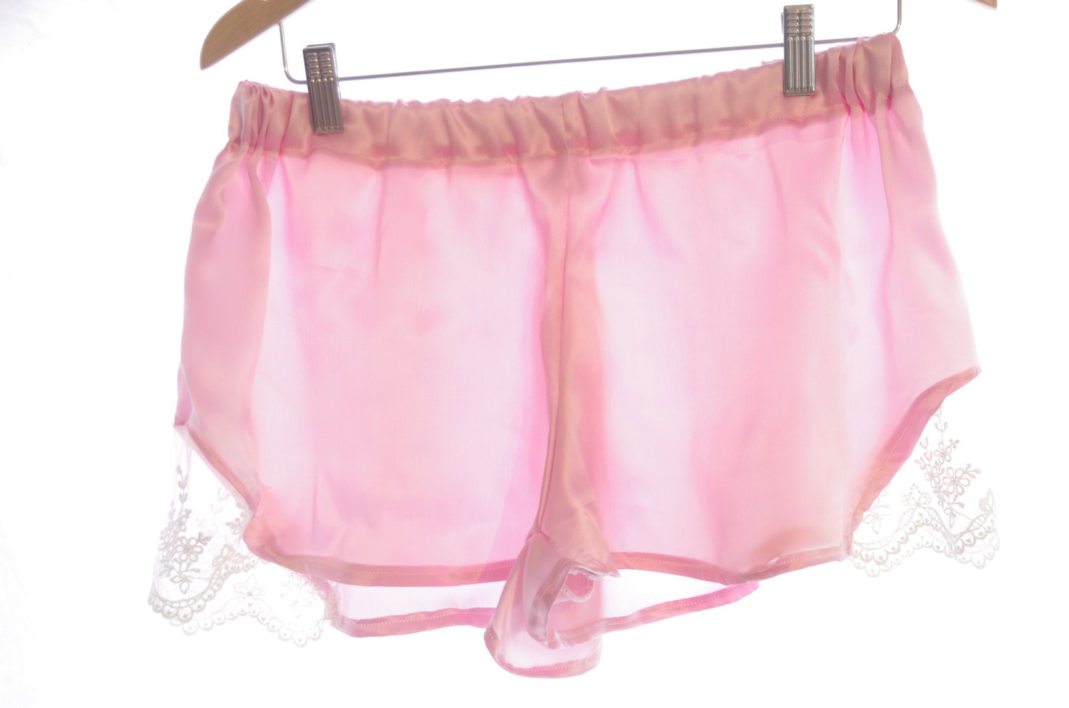 Women's Satin Silk Sleep Shorts Pink Women's Sleep