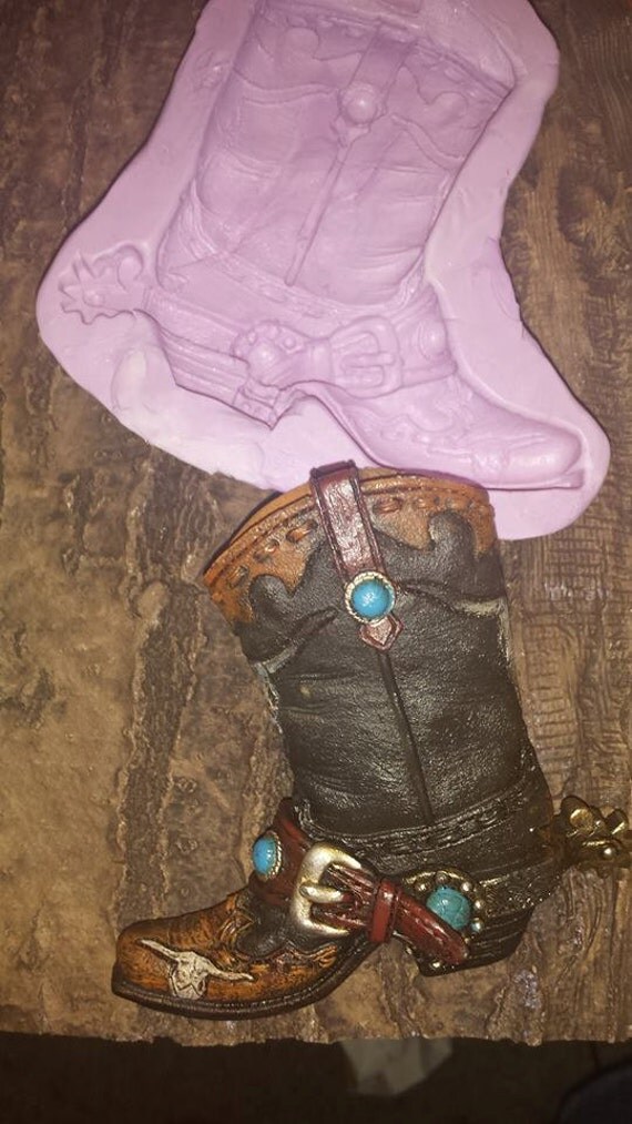 Large Cowboy Boot Mold by CakesAndCookiesEtc on Etsy