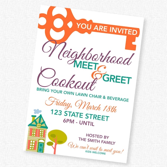 Housewarming Neighborhood Meet and Greet by GridCreativeStudio