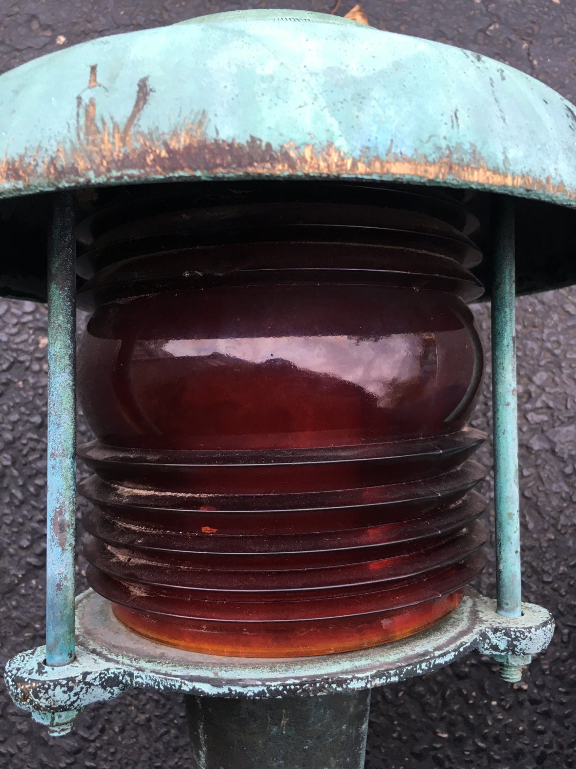 Russell & Stoll Brass CO Lamp Industrial Lighting Antique