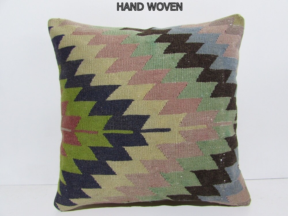 20x20 kilim pillow 20x20 large cushion by DECOLICKILIMPILLOWS