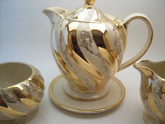 Antique Sadler Teapot Set Vintage Teapot With Creamer And