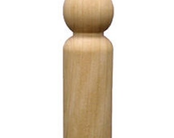 Wood Peg Jumbo Man People, natural peg toy, Unfinished peg person, unfinished Peg Doll, Large Peg Man Doll, plain wood peg, wood peg blank