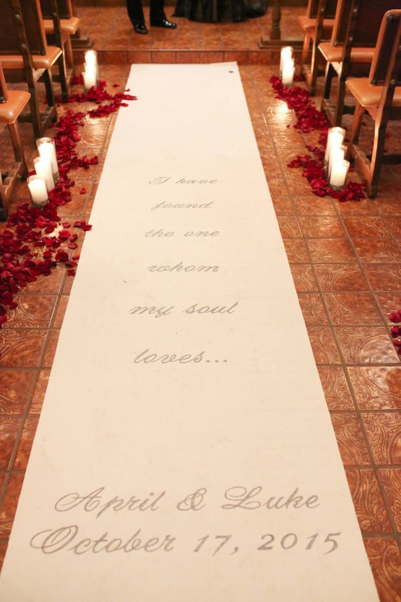 25 FT 36 Wide Ivory Cloth Aisle Runner for by ArtisticFloralDesign