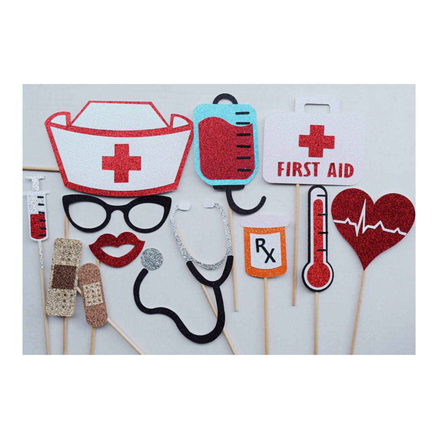 Nurse Photo Booth Prop Set Nursing School Graduation Decor