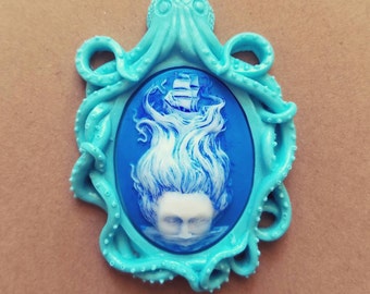 Octopus Mermaid Cameo -Octopus Cameo - Mermaid Cameo
