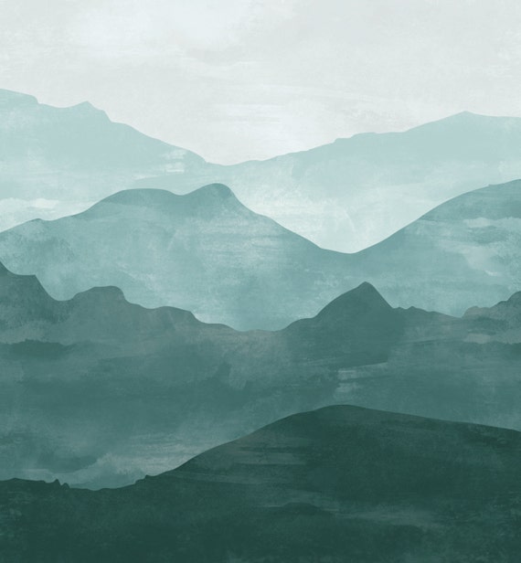 Mountain Mural Nature Scene Wallpaper