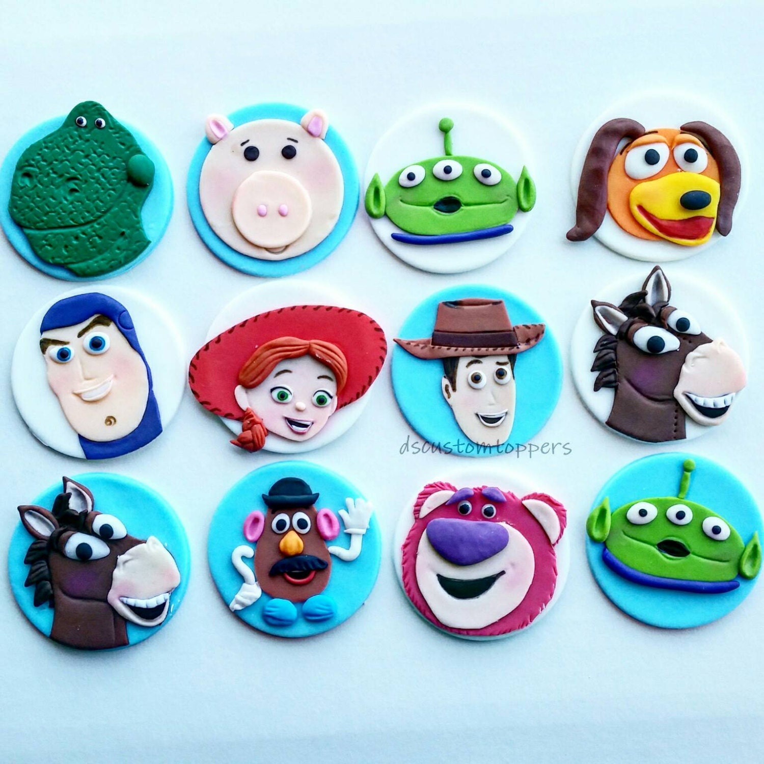 Toy story fondant cupcake toppers