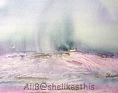 Original watercolour landscape - watercolour painting - stormy landscape - original artwork - art landscape - illustrated art