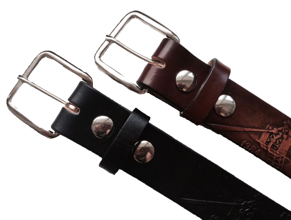 Firefighter Leather Name Belt