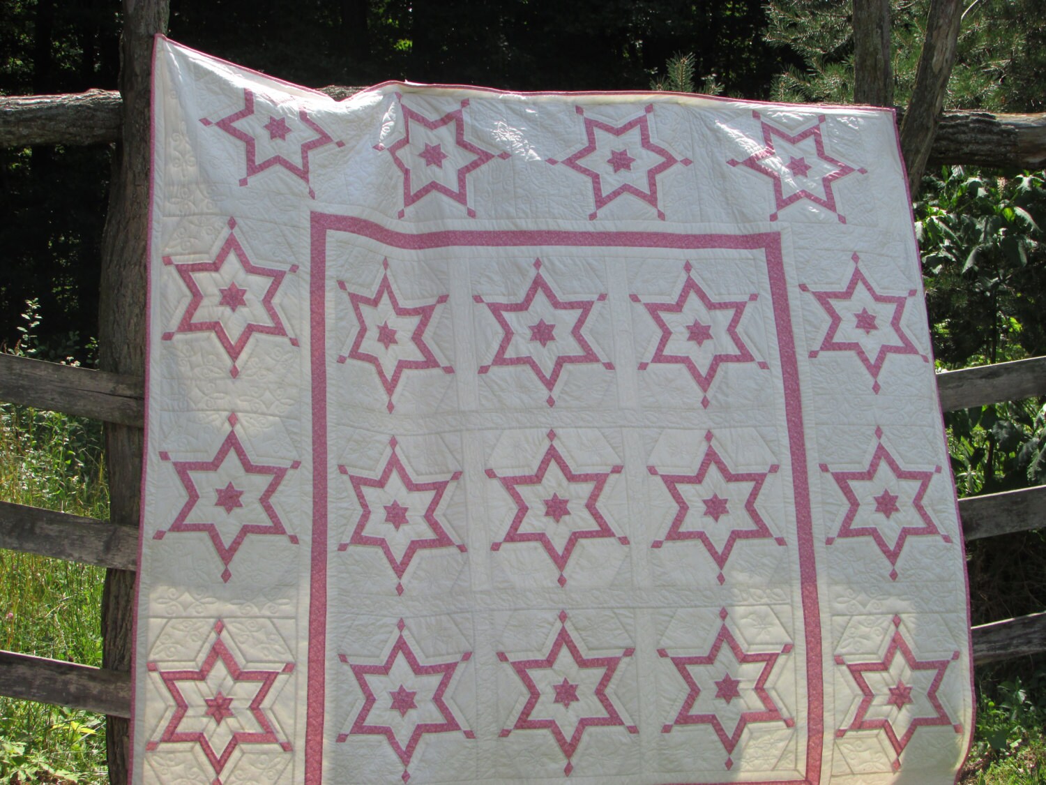 Authentic Amish Quilt King size quilt hand quilted blanket