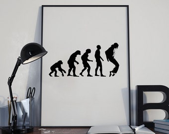 Michael Jackson Evolution Art Print