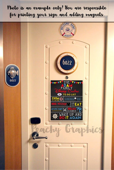 PRINTABLE Disney Cruise Door Sign DIY Disney Cruise Door
