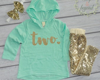 Unique Baby Girls 2-Piece New Years Outfit - 'Best Is Yet To Come' Party Set