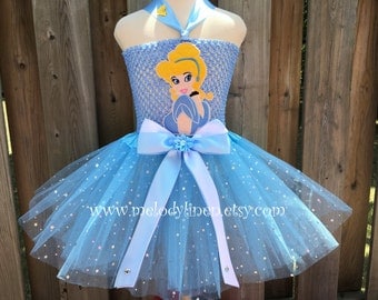 Cinderella tutu dress set Cinderella headband Cinderella birthday dress Cinderella birthday outfit Cinderella costume Cinderella tutu