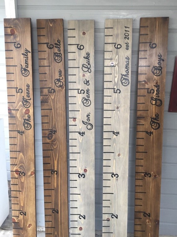 Personalized 6 Ft Hand Painted Wooden Growth Chart Ruler