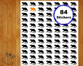 Rat Planner Stickers, Halloween Stickers, 84, Rat Stickers, Rat Sticker Set, Rat Envelope Seals, Halloween Planner Stickers, Halloween, Rats