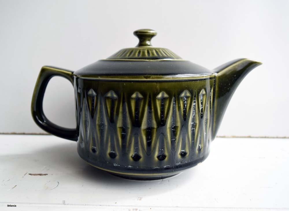 Vintage Sadler Made in England Green Teapot