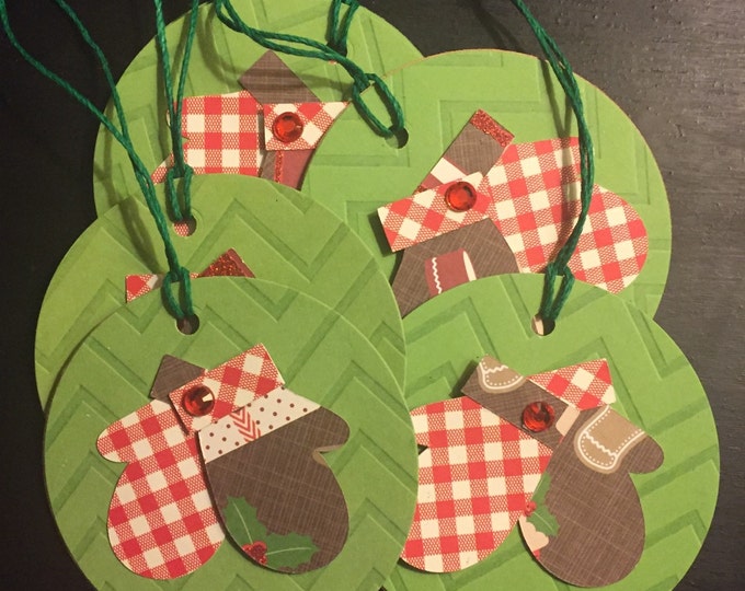 6 Christmas Tags/ 3" Holiday Tags / Holiday Gift Tags / Round Gift Tags
