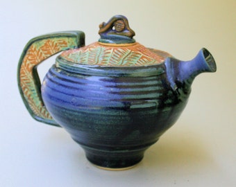 Art pottery teapot | Etsy