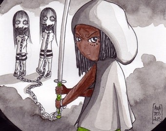 Ana Dess in Michone - The Walking dead - Illustration (ON COMMAND)